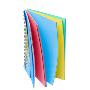 CAHIER SPIRALE PP 6 SUJETS 288P A5 80G 5X5