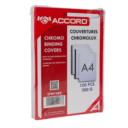 Couvertures pour reliure chromées | Lot de 100 | 300g