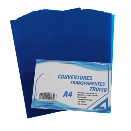 Couvertures transparentes souples pour reliure à spirales | A4 | Lot de 100