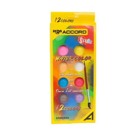 Aquarelles en godets | Palette de 12 couleurs vibrantes