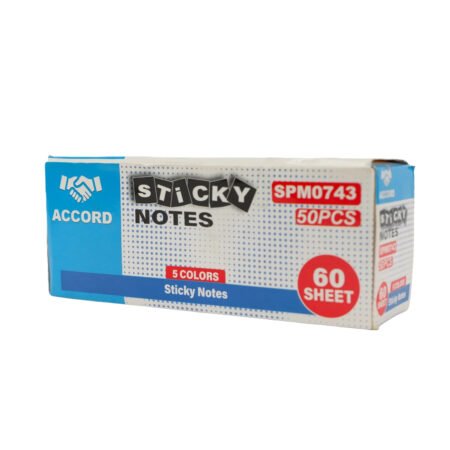 Bloc de notes adhésives repositionnables | 5 couleurs | 50 feuilles