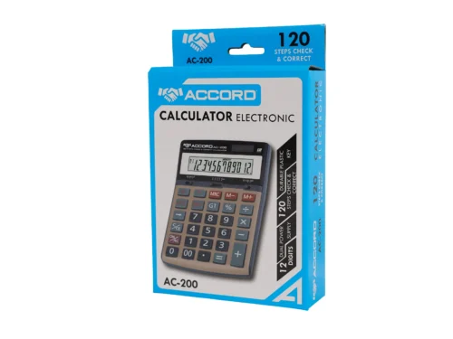 CALCULATRICE 12 CHIFFRES CHECK & CORRECT ACCORD