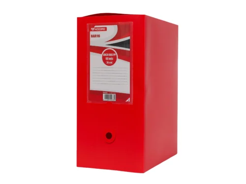 BOITE ARCHIVE PP 60MIC DOS 16 ROUGE ACCORD