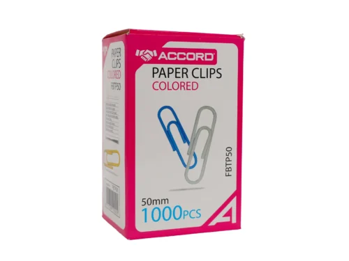 TROMBONES PLASTIFIEES COULEUR 50MM ACCORD