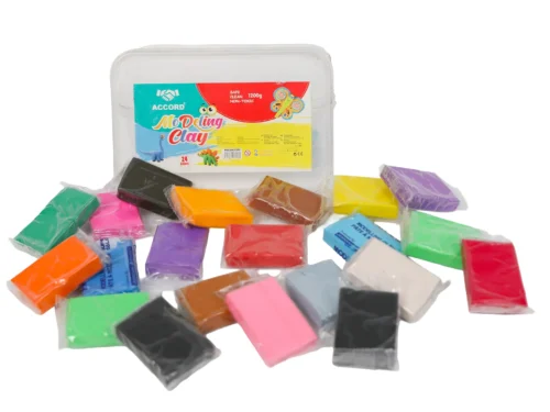 PATE A MODELER 24 COULEURS EN PRESENTOIR 1200G ACCORD