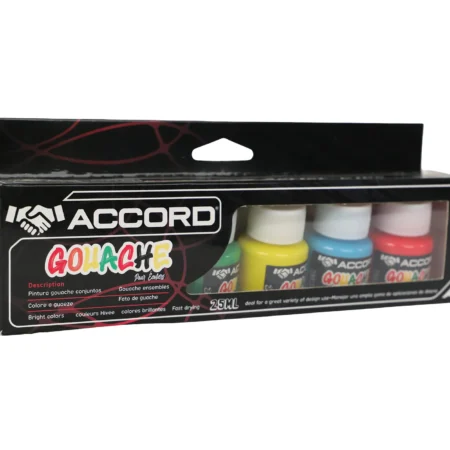 Gouache bouteille 25ML 6 couleurs ACCORD