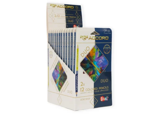 12 CRAYONS DE COULEUR LONG DUO SELFIE 360