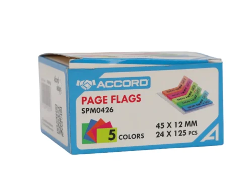 POST IT MARQUES SIGN HERE 5 COULEURS 45*12MM 125 FEUILLES ACCORD