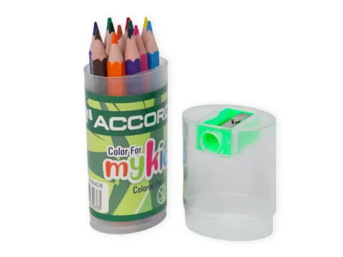 CRAYONS COULEUR 12 LONG POT ACCORD