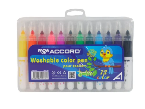 FEUTRES DE COLORIAGE 12 JUMBO LAVABLE ACCORD