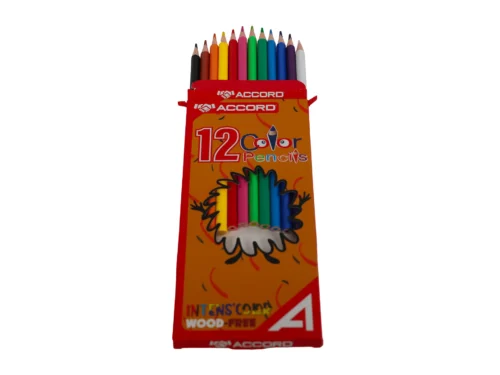 12 CRAYONS DE COULEUR LONG  ACCORD