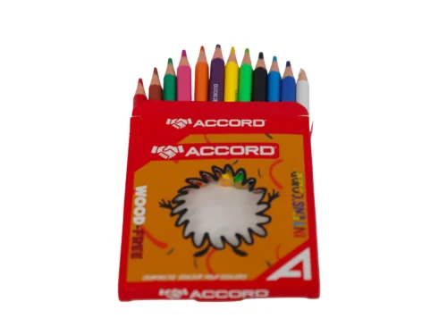 12 CRAYONS DE COULEUR COURT ACCORD